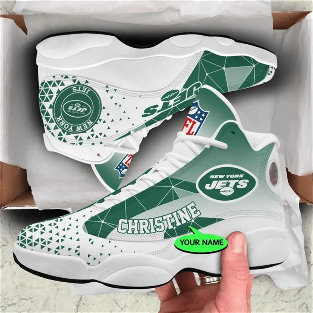 New York Jets NFL Custom Name Retro Jordan 13 Shoes