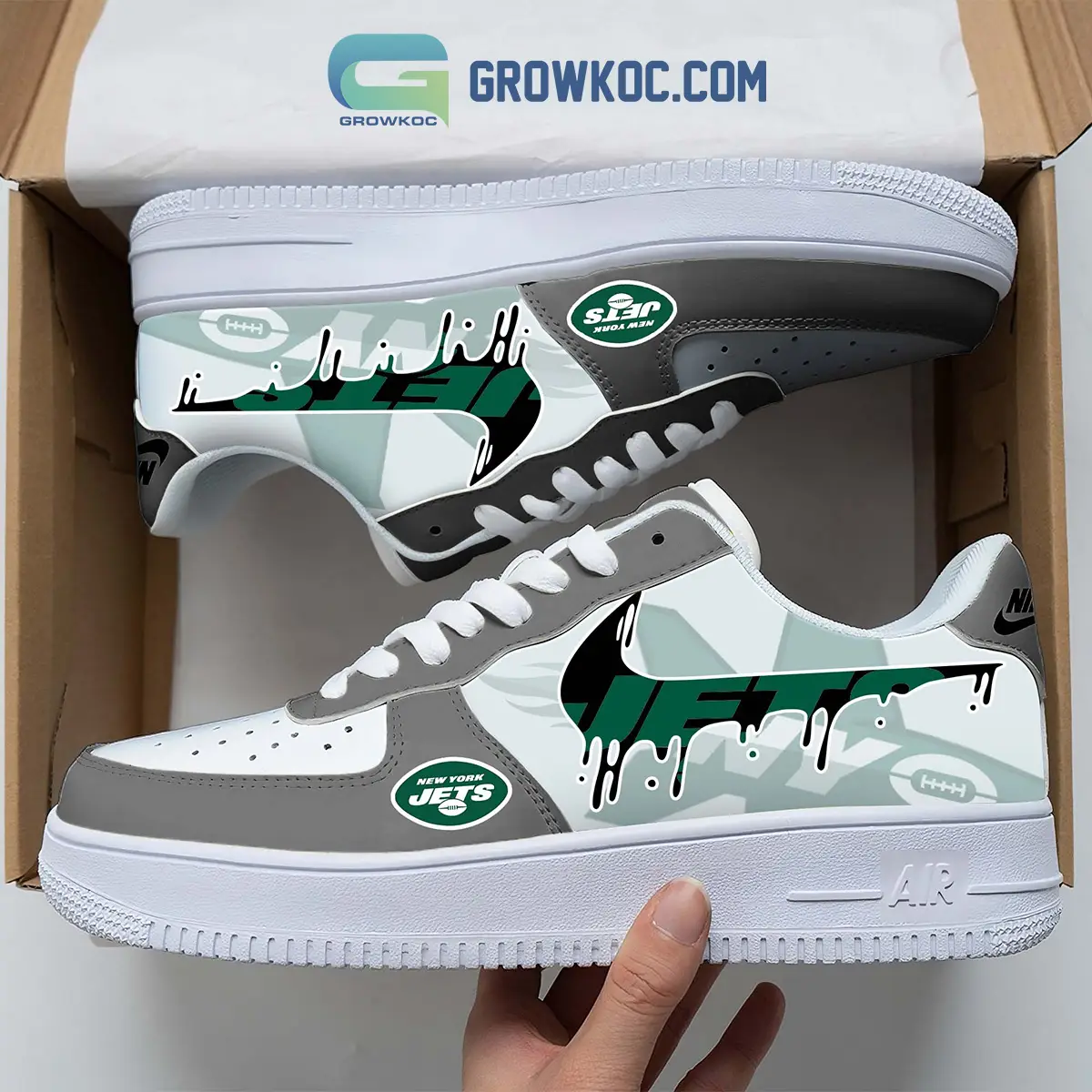 New York Jets Team Logo Fan Air Force 1 Shoes