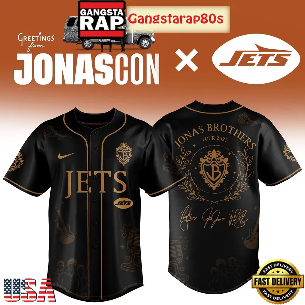 New York Jets x Jonas Brother Greetings From Your Hometown 2025 Baseball Jersey