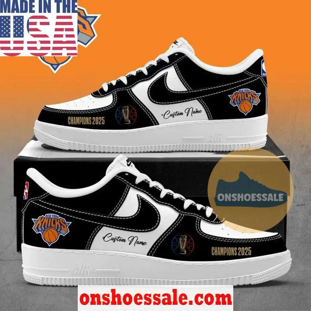 New York Knicks 2025 NBA Cup Champions Air Force 1 Shoes, Gift For Fans - Best Gift Shoes