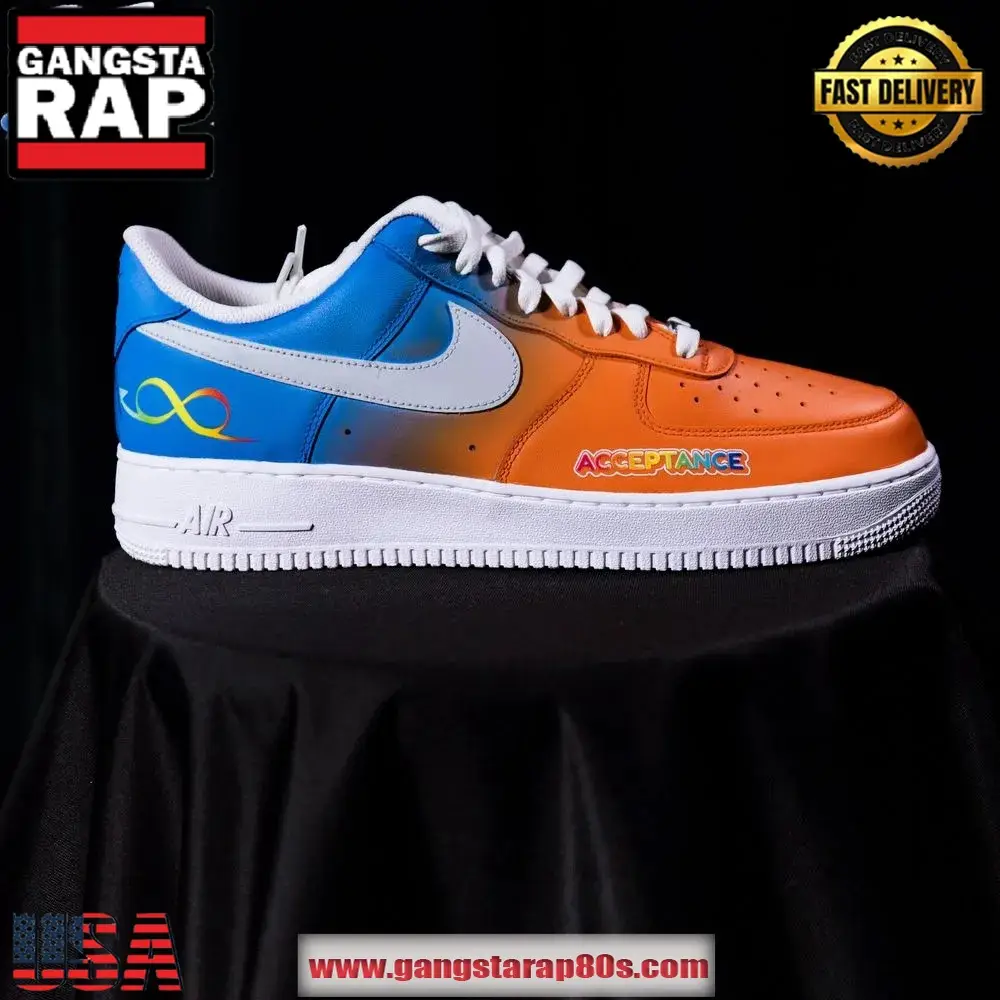 New York Knicks x To The Max Autism Acceptance 2025 Limited Edition Air Force 1 Running Sneakers Shoes