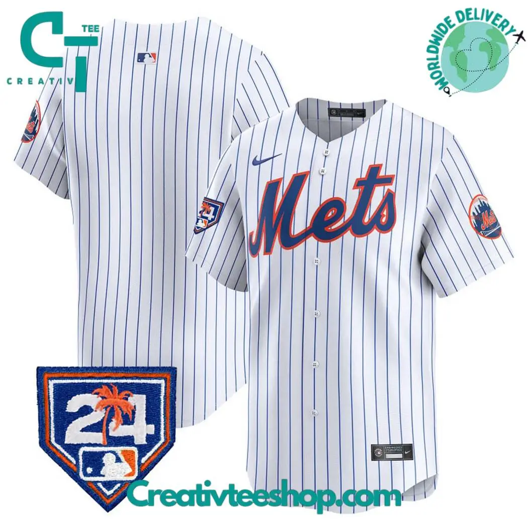 New York Mets 2024 Spring Training Vapor Premier White Baseball Jersey