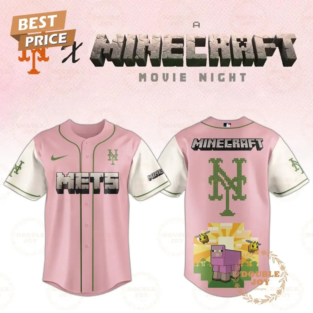 New York Mets 2025 A Minecraft Movie Night Special Edition Baseball Jersey