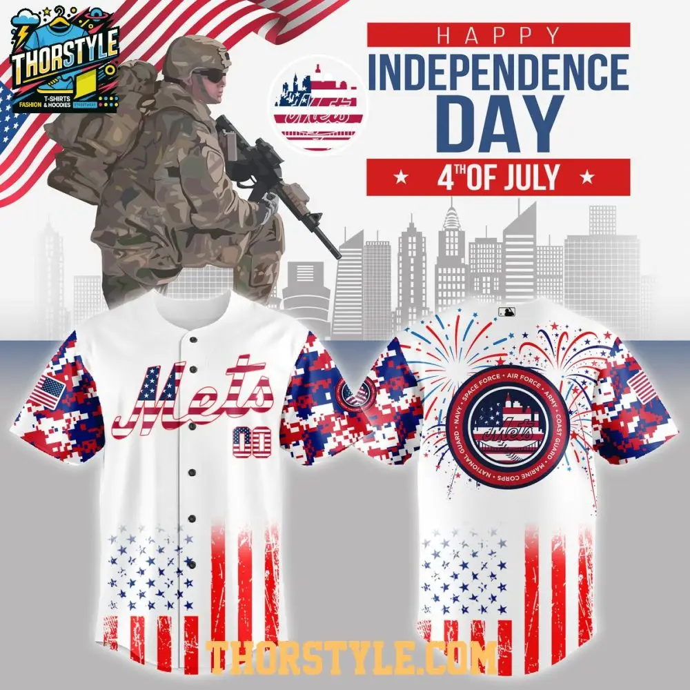 New York Mets 2025 The 4Th Of July Military Vet Proud Baseball Jersey