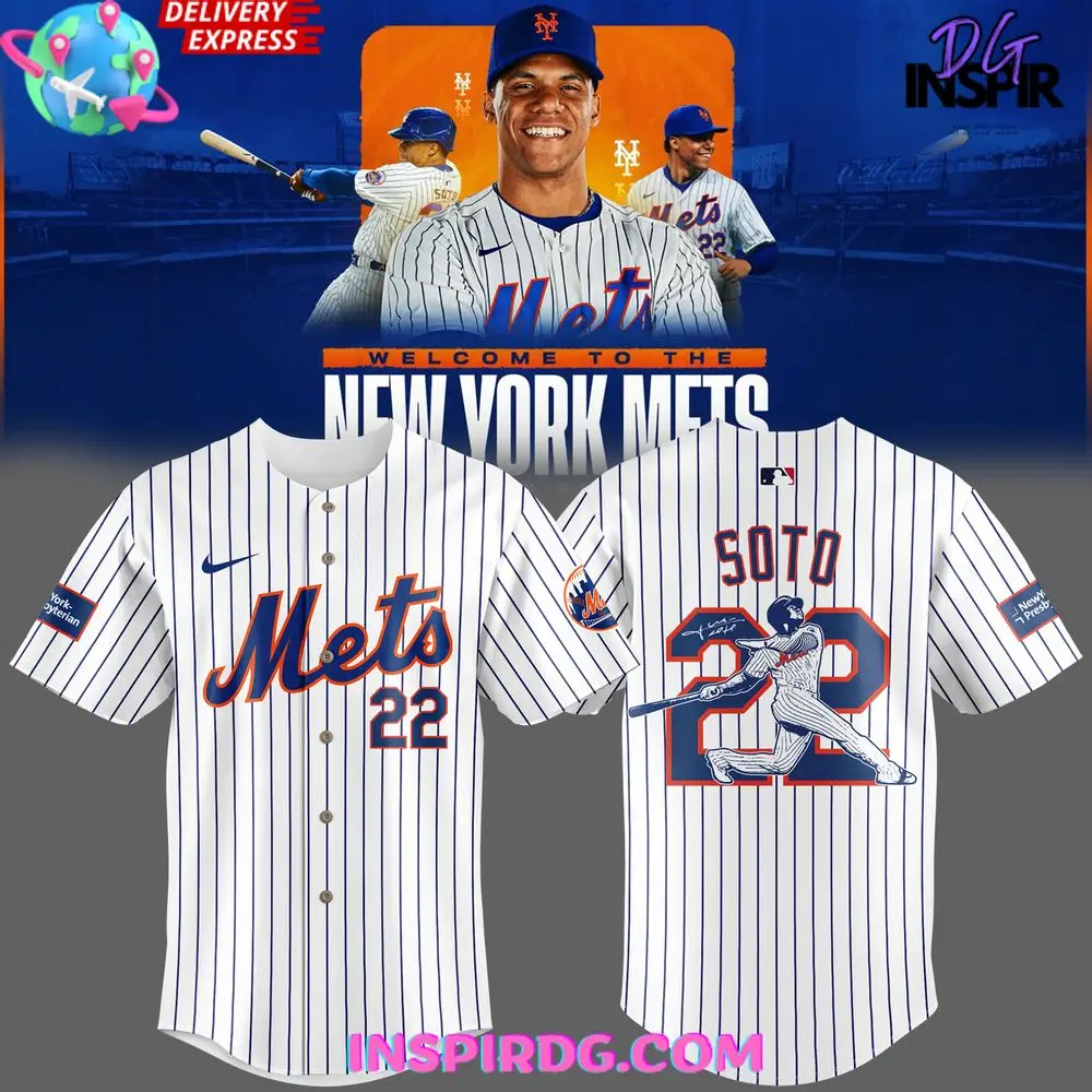 New York Mets Juan Soto Special Edition Stripe Baseball Jersey