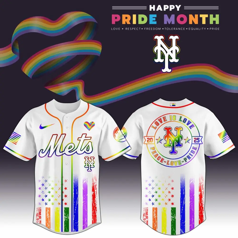 New York Mets Mlb X Happy Pride Month Limited Edition Custom Baseball Jersey