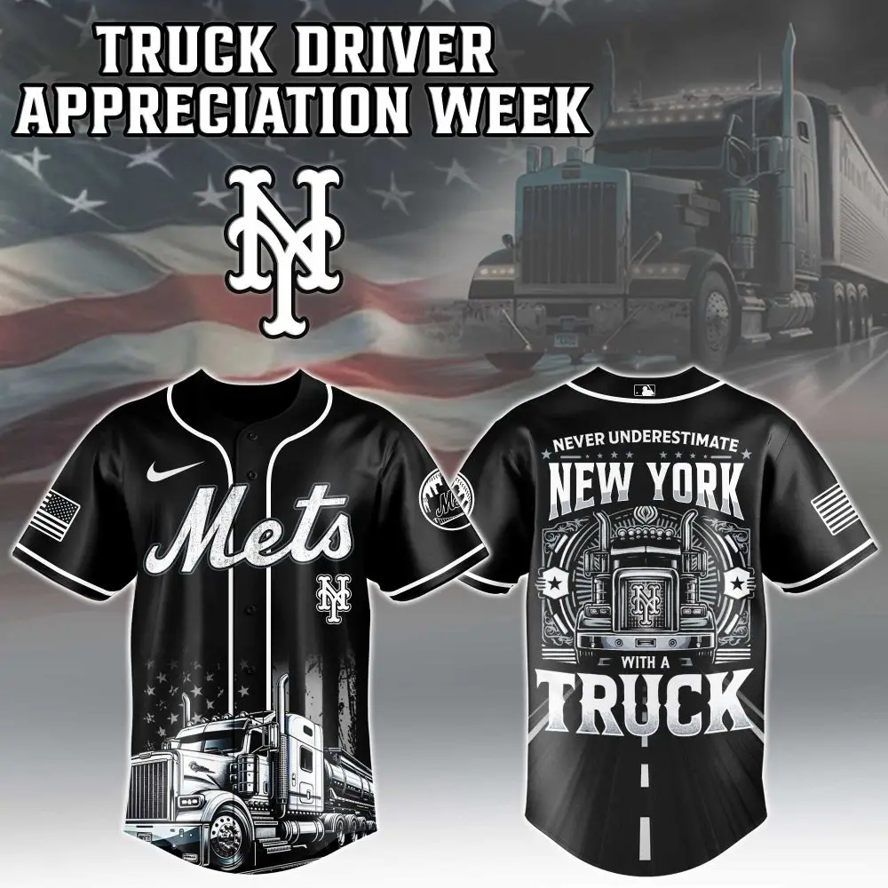 New York Mets Mlb X Nation Truck Driver Appreciation Week Limited Edition Custom Baseball Jersey