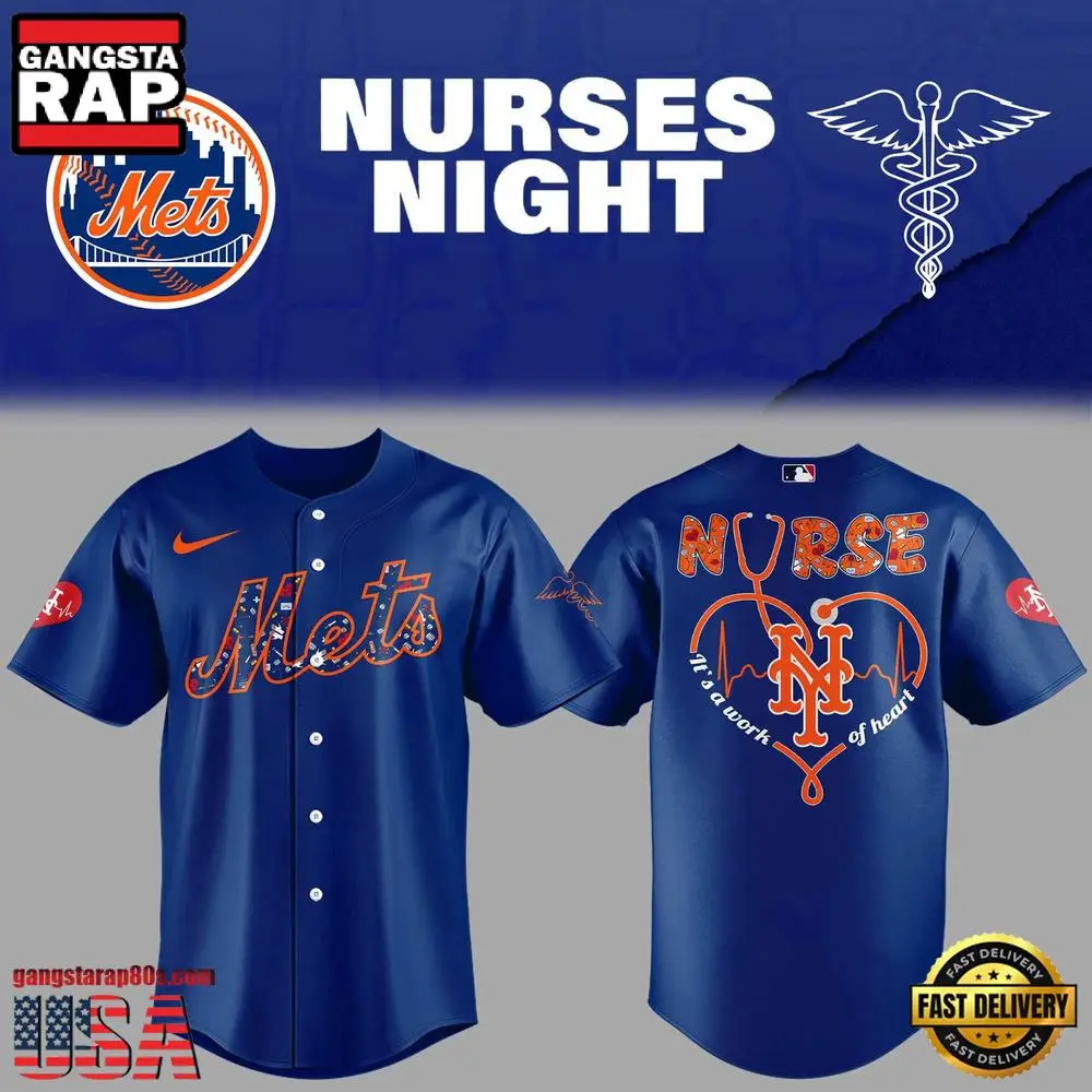 New York Mets NURSES NIGHT 2025Baseball Jersey Shirt New York Mets NURSES NIGHT 2025Baseball Jersey Shirt - Image 1