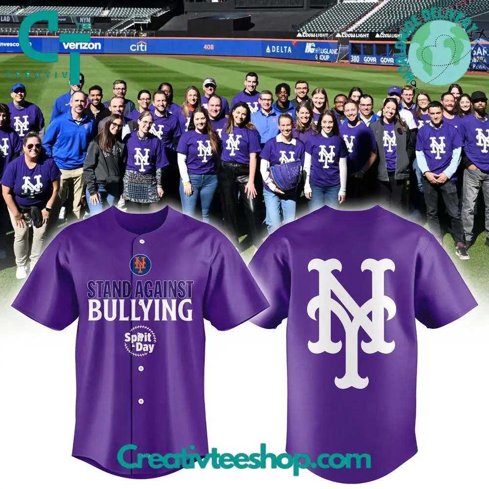 New York Mets Stand Against Bullying Spirit Day Baseball Jersey