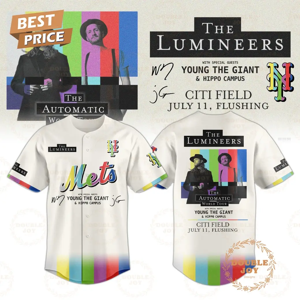 New York Mets The Lumineers 2025 Limited Edition Baseball Jersey New York Mets The Lumineers 2025 Limited Edition Baseball Jersey - Image 1