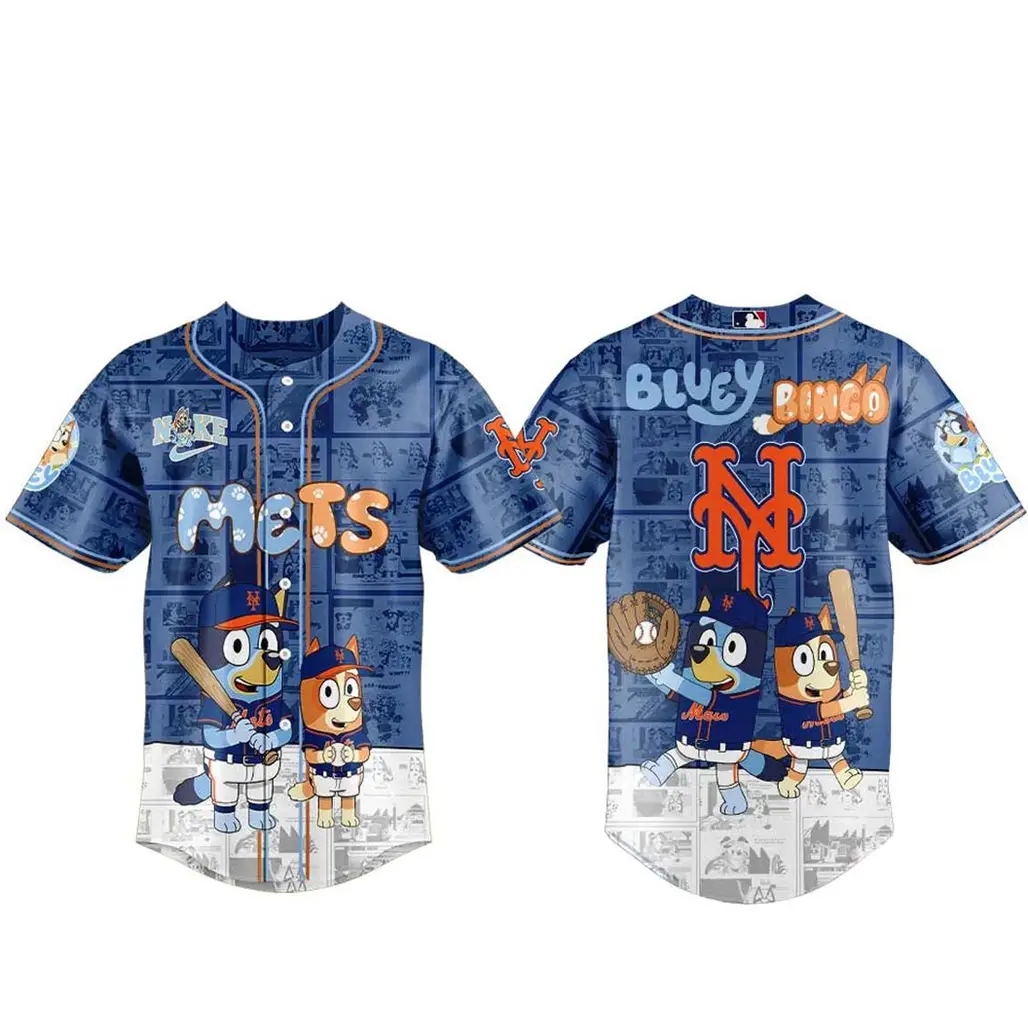 New York Mets x Bluey And Bingo 2026 Night Baseball Jersey - Tazila