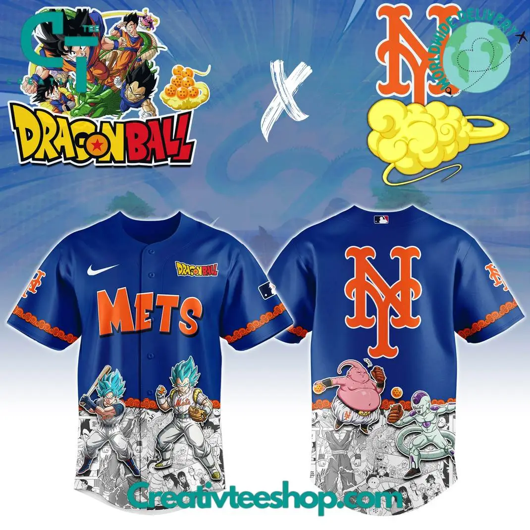 New York Mets X Dragon Ball Special Edition Baseball Jersey
