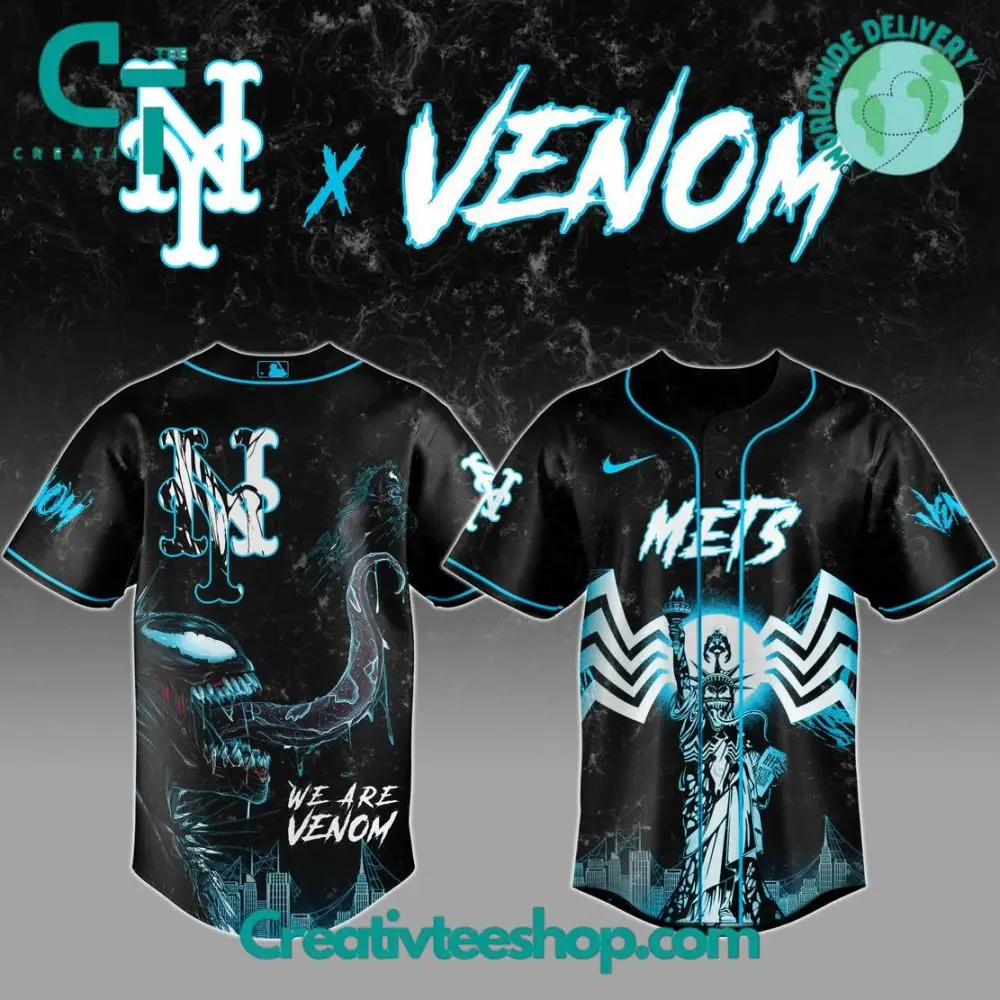 New York Mets X Marvel Venom Special Baseball Jersey
