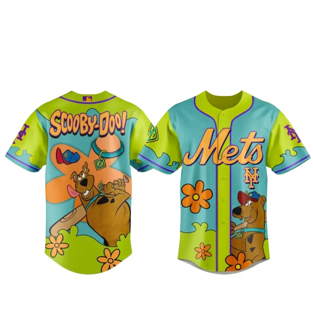 New York Mets x Scooby Doo Night Baseball Jersey - Tazila