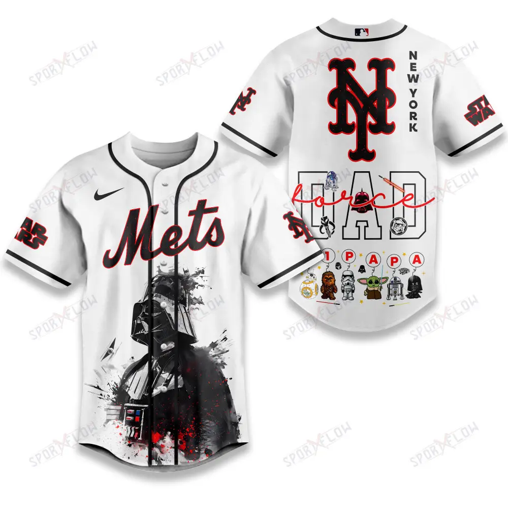 New York Mets X Star Wars The Force Dad Father'S Day Baseball Jersey