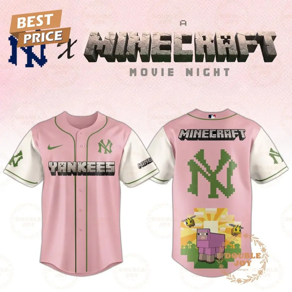 New York Yankees 2025 A Minecraft Movie Night Special Edition Baseball Jersey