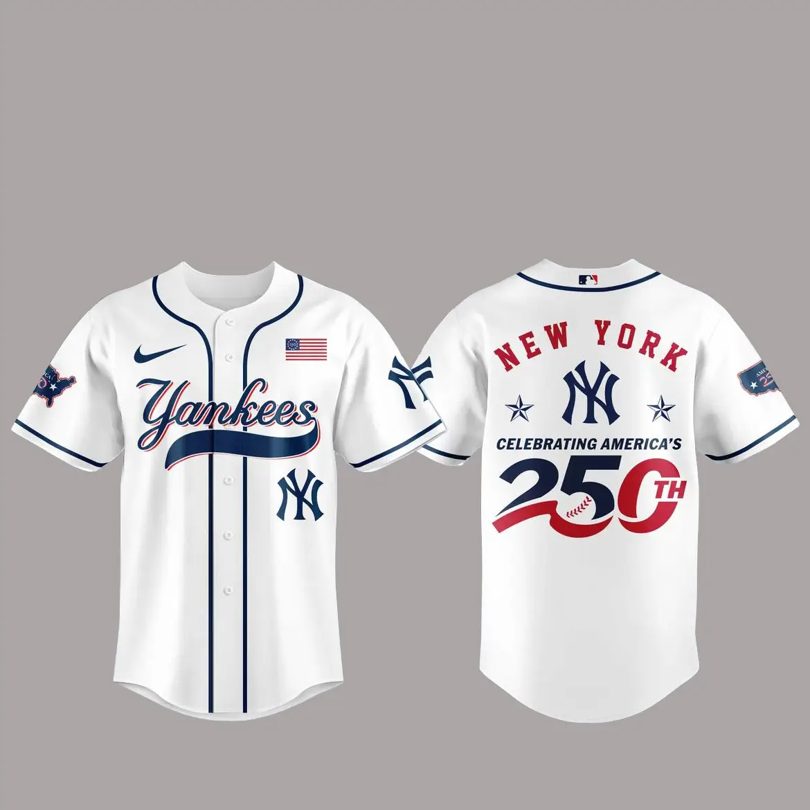 New York Yankees America 250th Anniversary Of USA 2026 Baseball Jersey - Tazila