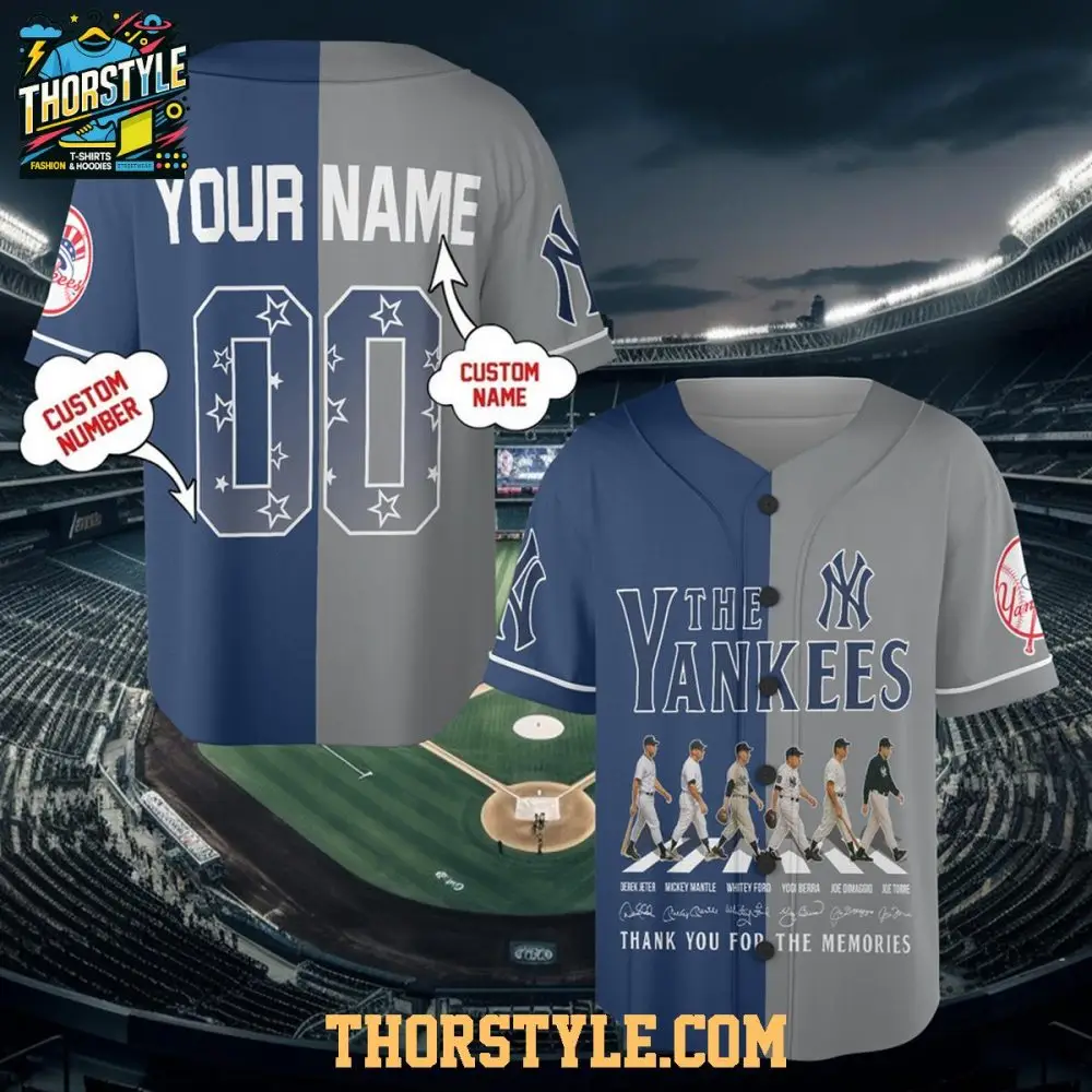 New York Yankees Since 1903 Thank You Personalized Baseball Jersey