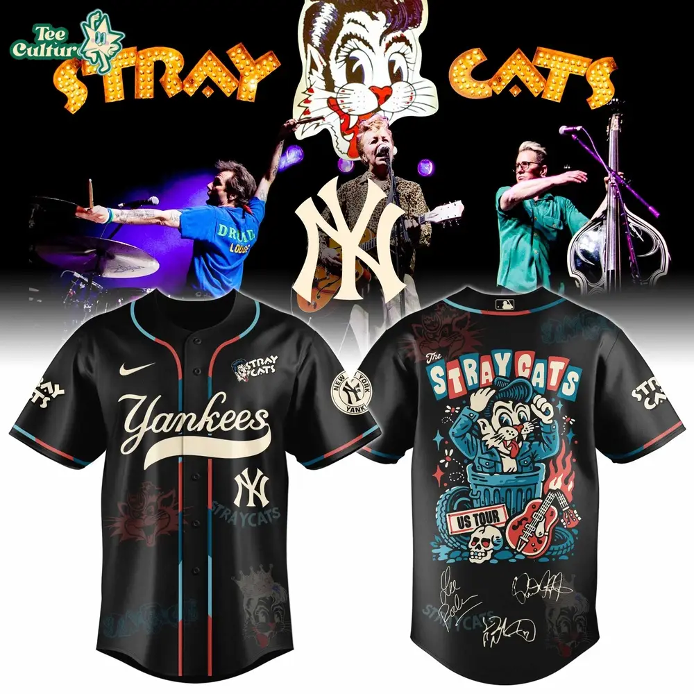 New York Yankees Stray Cats 2026 US Tour Inspired Baseball Jersey