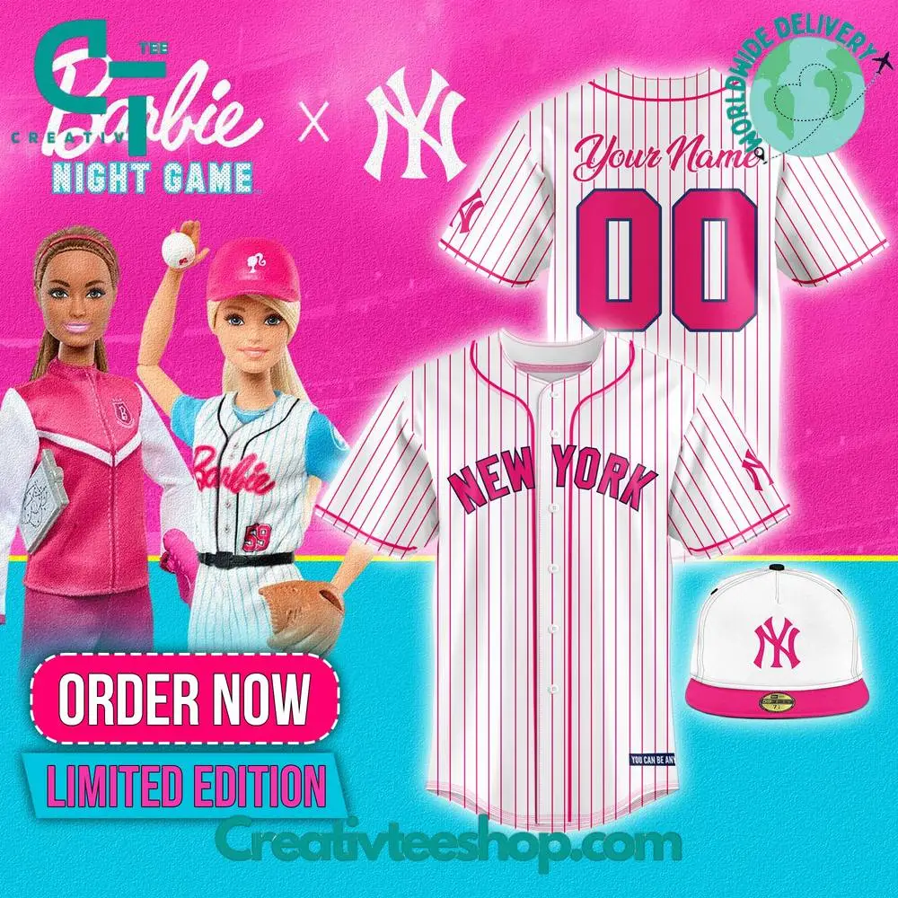 New York Yankees X Barbie Game Day Baseball Jersey