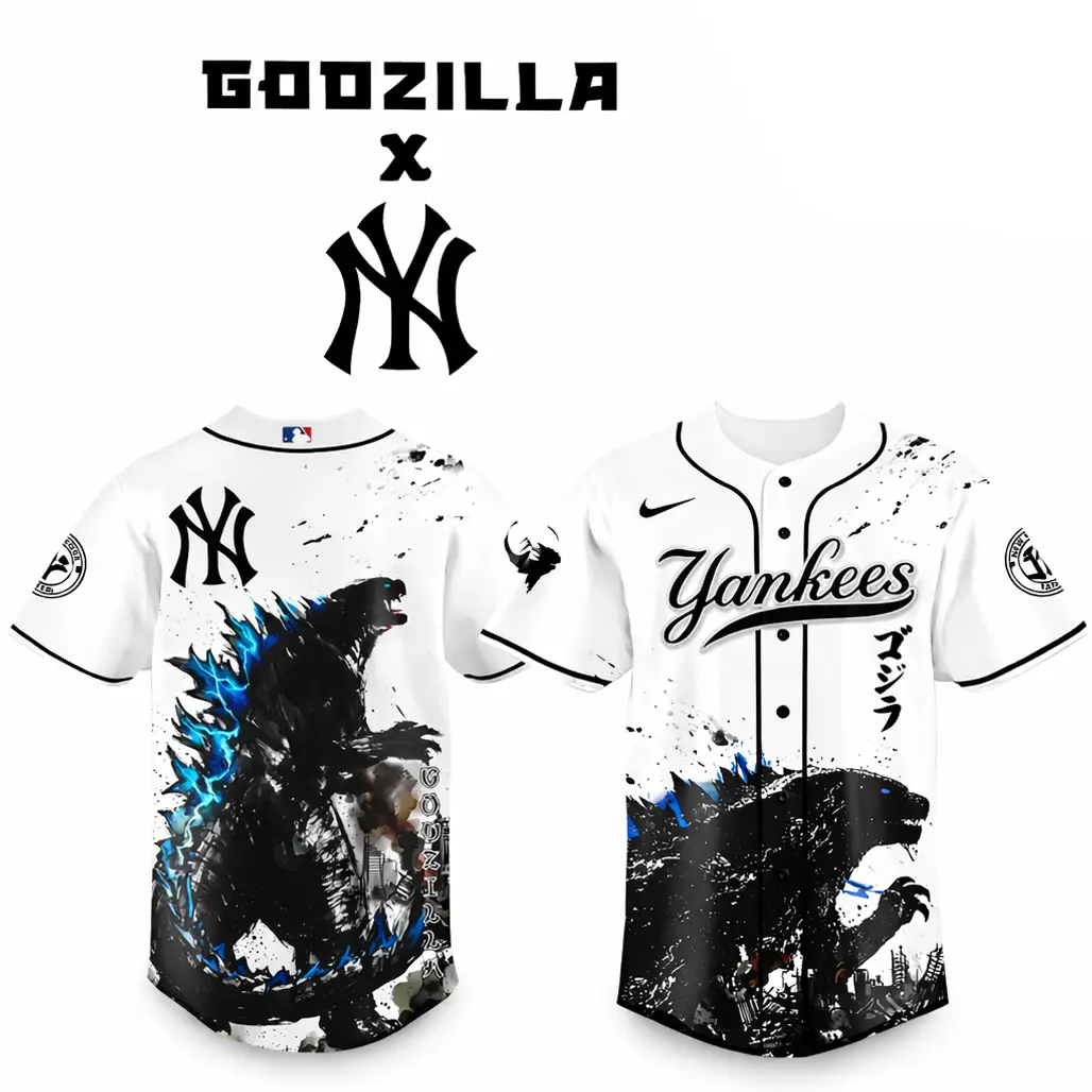 New York Yankees x Godzilla Monster Baseball Jersey - Tazila