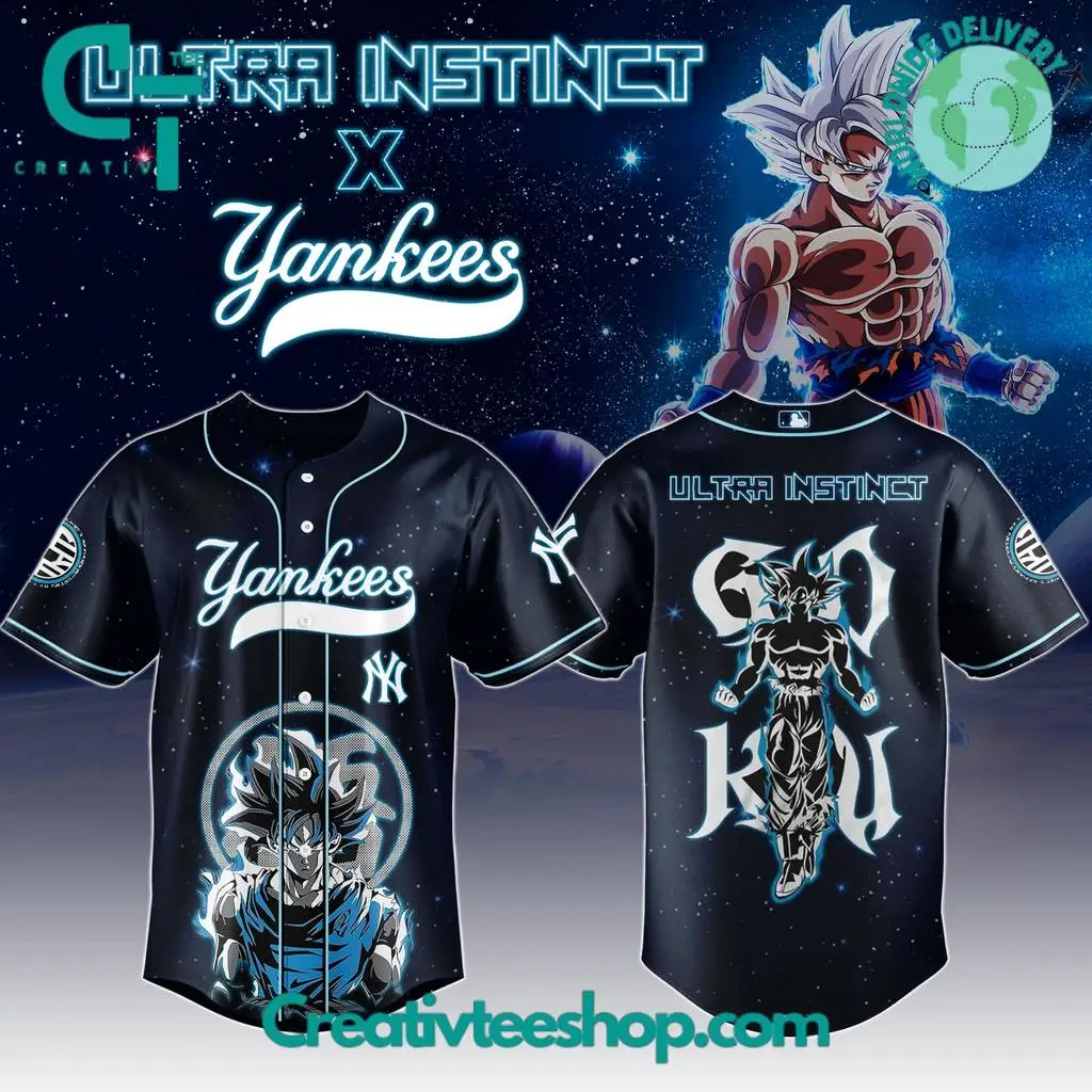 New York Yankees X Goku Ultra Instinct Limited Edition Baseball Jersey