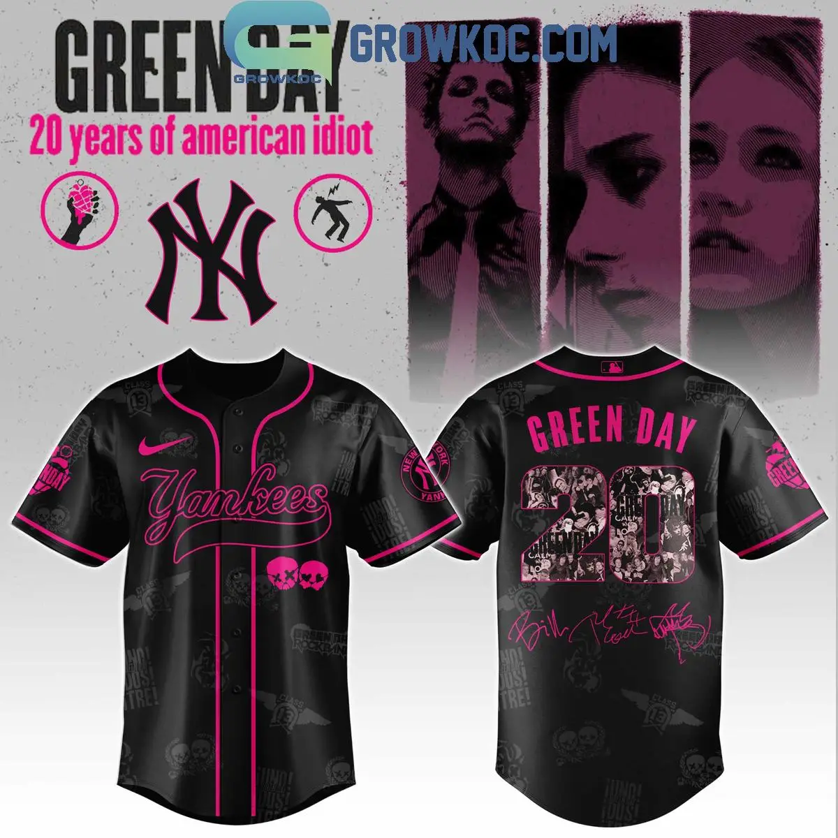 New York Yankees x Green Day 20 Years Of American Idiot 2025 Jersey