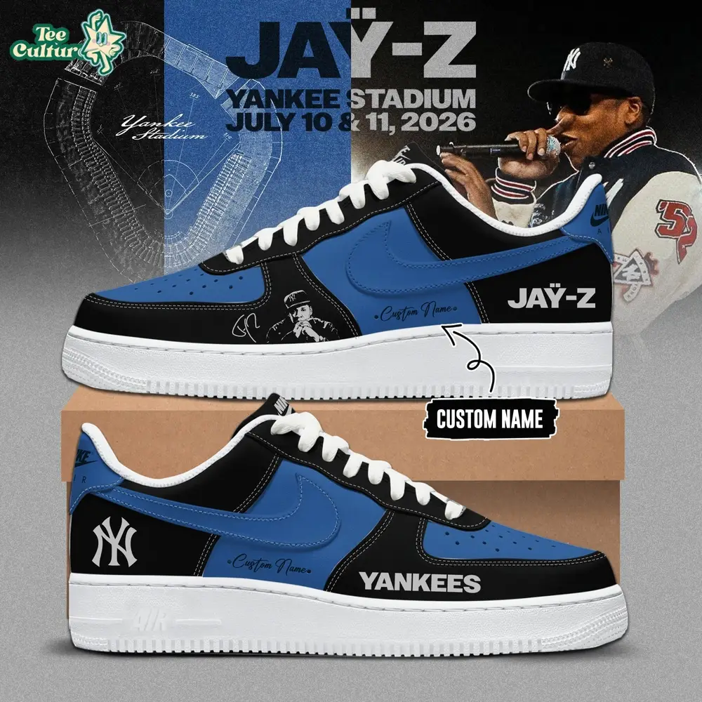 New York Yankees x Jay-Z Hometown Show 2026 Limited Edition AF1 Blue Sneakers