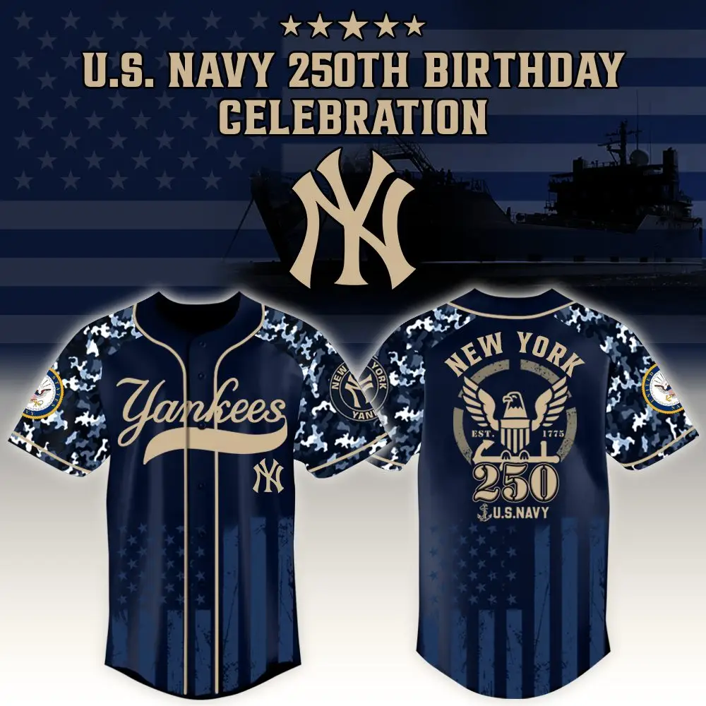 New York Yankees X Mlb Honoring 250 Years Of The U.S. Navy – Mlb Custom Baseball Jersey