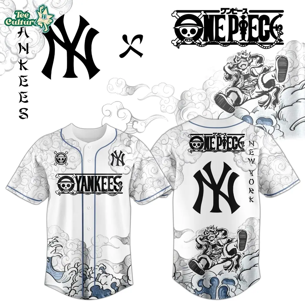 New York Yankees x One Piece Jersey 2026 Luffy Gear 5 New York Yankees x One Piece Jersey 2026 Luffy Gear 5 - Image 1