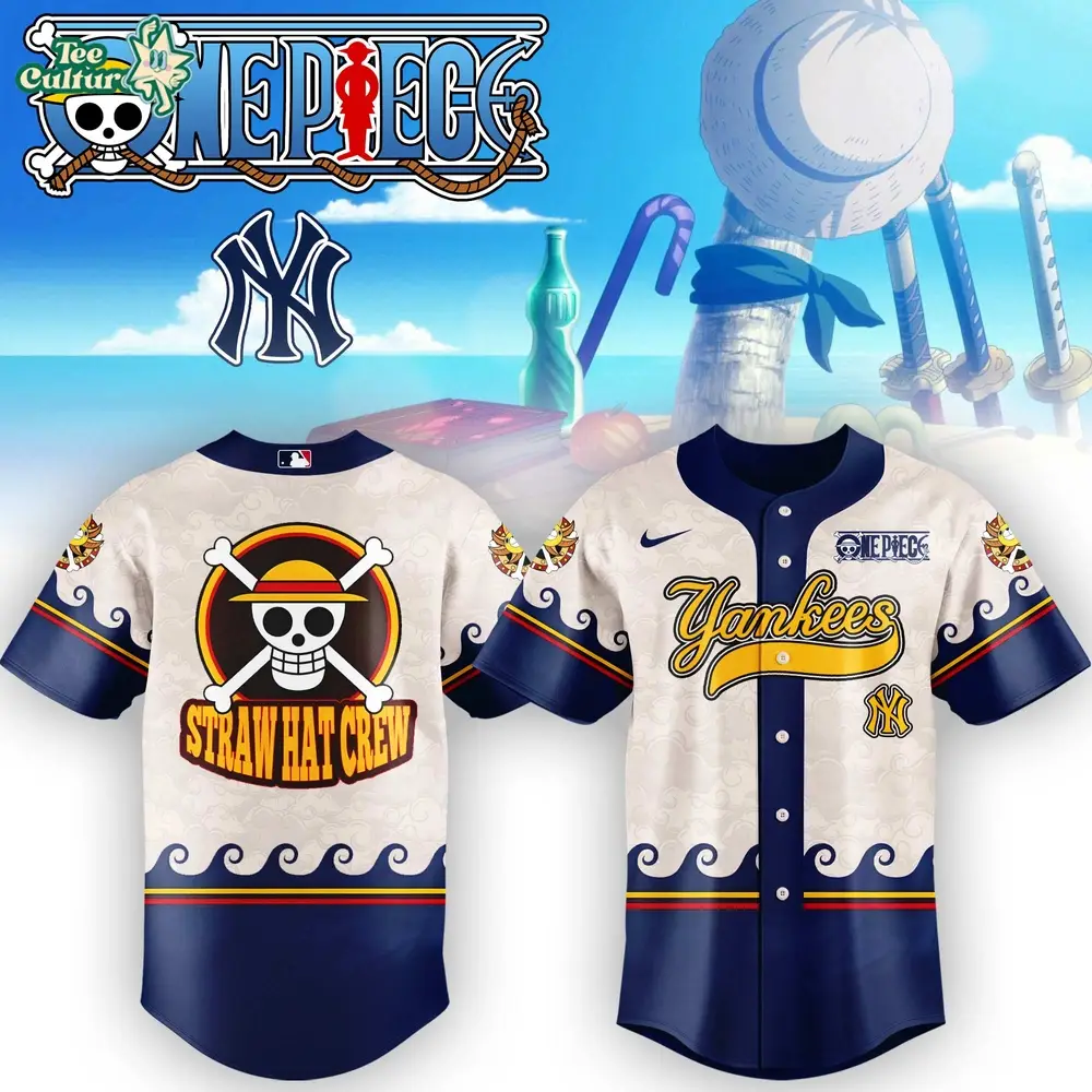 New York Yankees x One Piece Straw Hat Crew Jersey