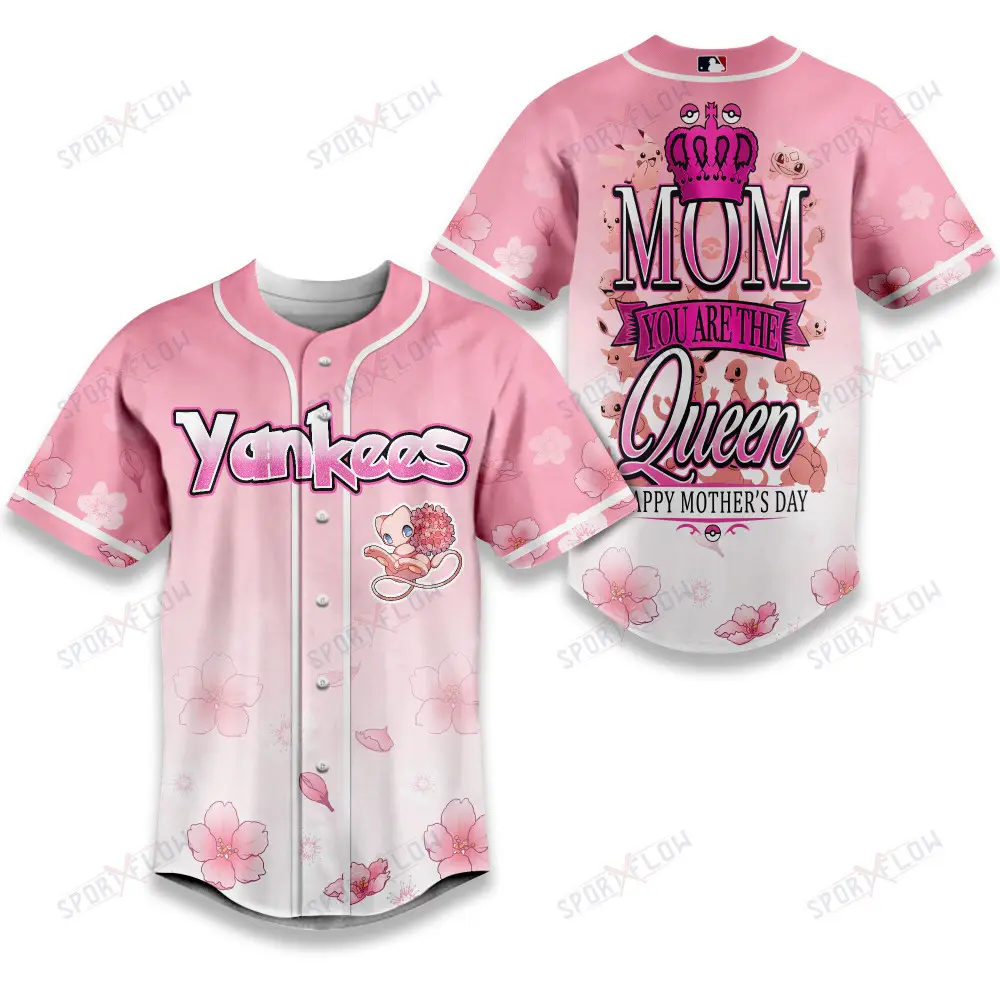 New York Yankees X Pokã©Mon Mom You Are The Queen Baseball Jersey