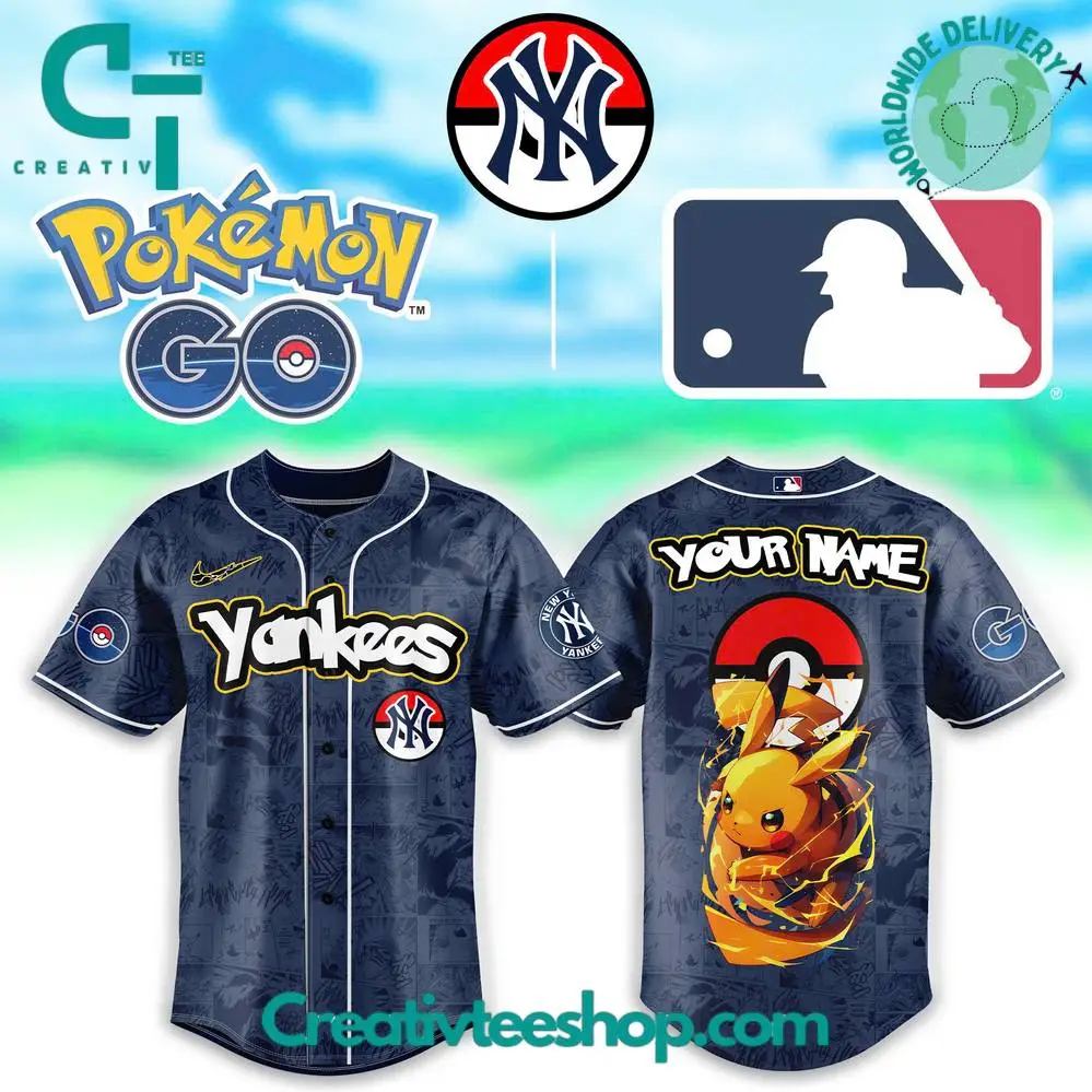 New York Yankees X Pokemon Go All Characters Special Baseball Jersey