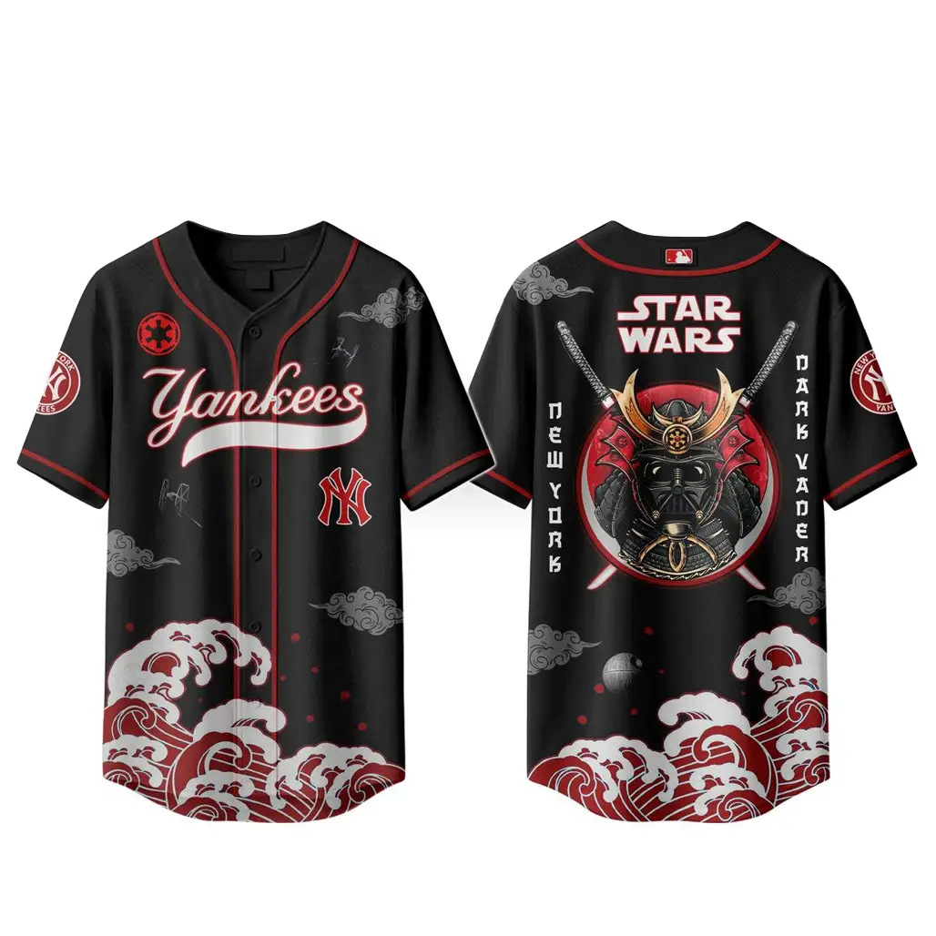 New York Yankees x Samurai Star Wars Baseball Jersey - Tazila