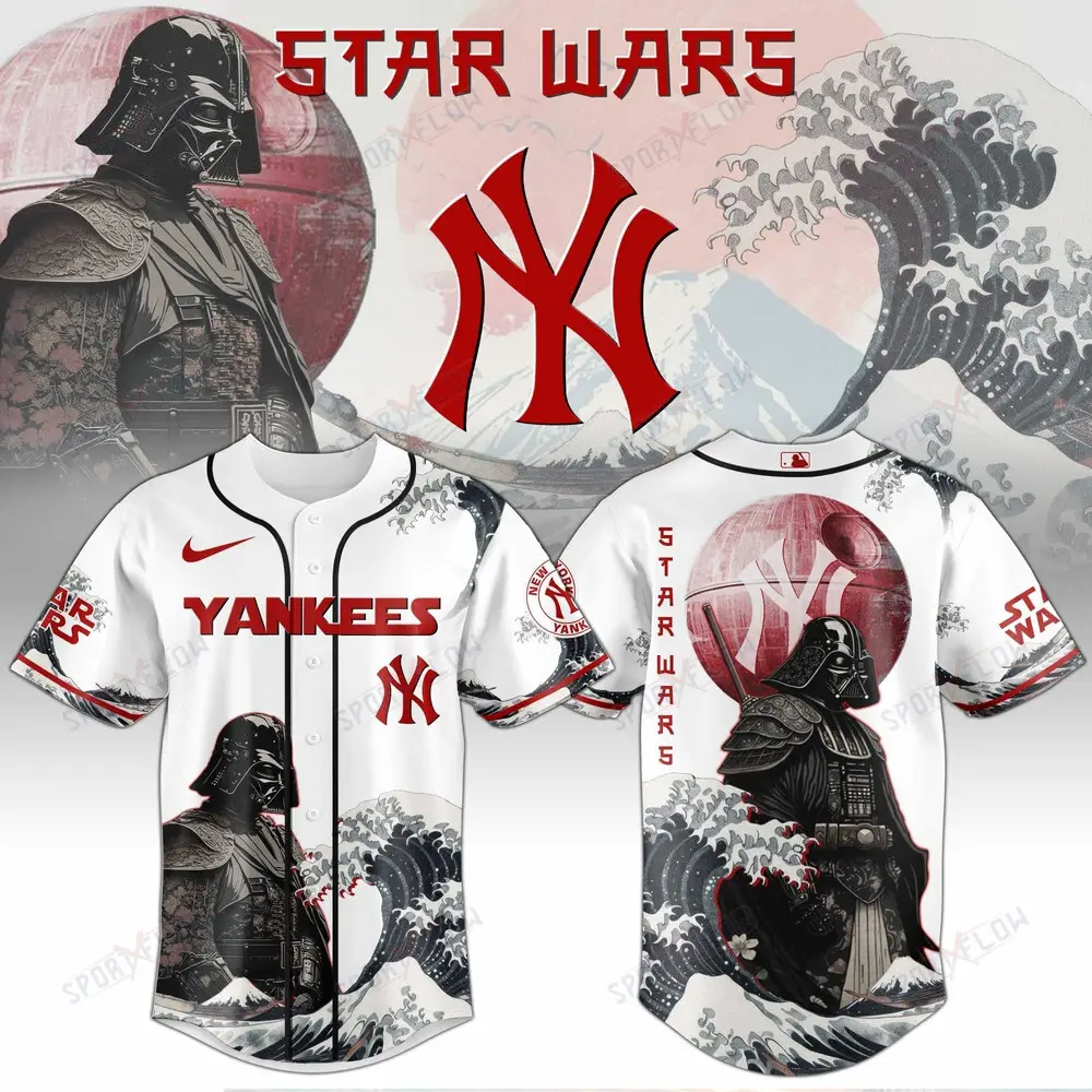 New York Yankees X Star Wars Darth Vader Japanese Aesthetic Baseball Jersey