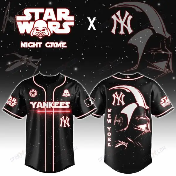 New York Yankees X Star Wars Darth Vader Sith Lord Night Game Baseball Jersey