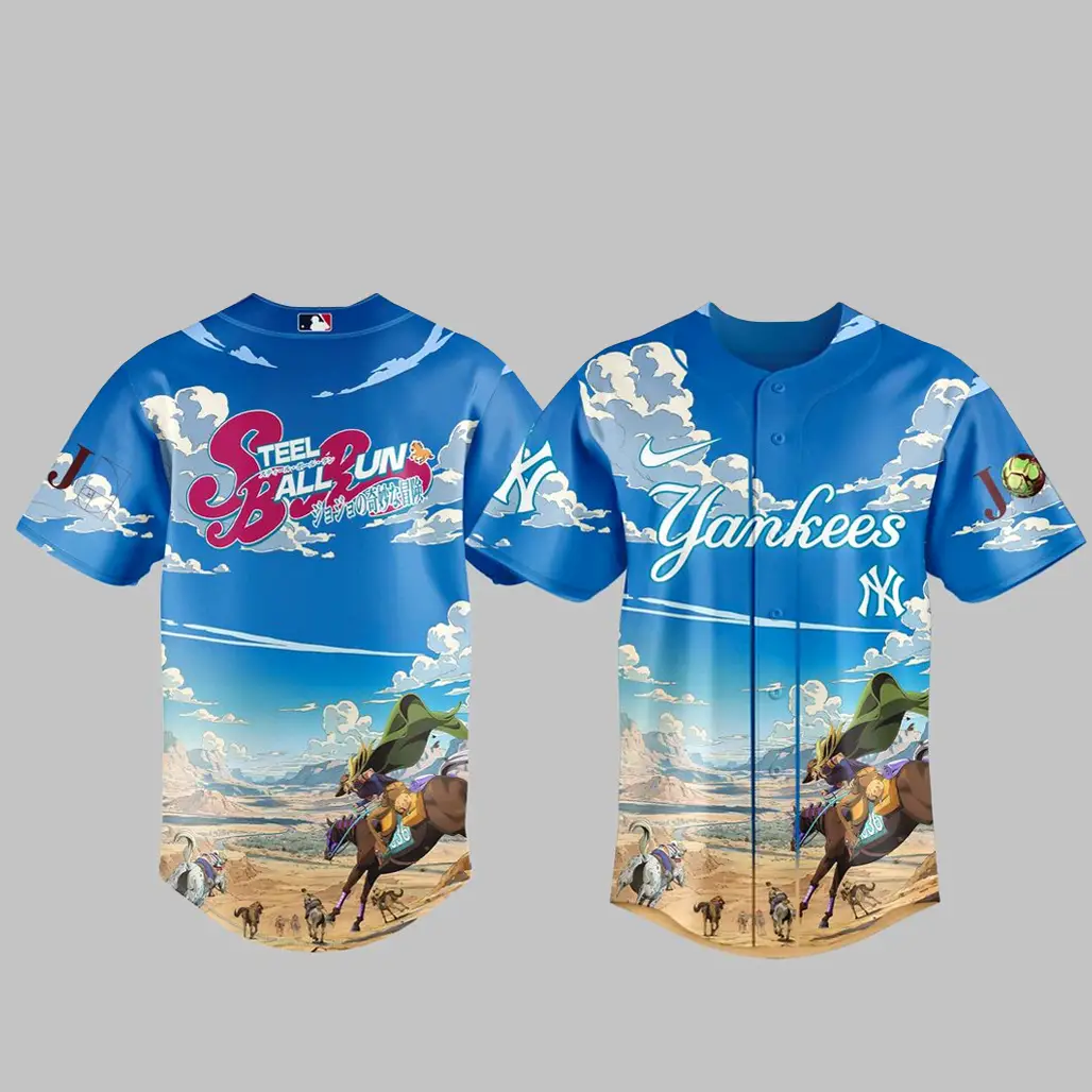 New York Yankees x Steel Ball Run 2026 Baseball Jersey Version 2 - Tazila