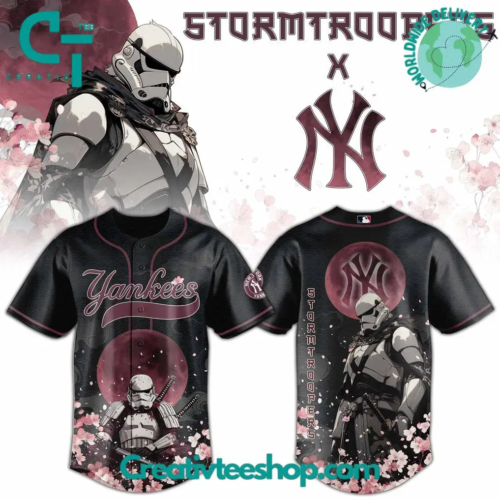 New York Yankees X Stormtroopers 2025 Japan Edition Baseball Jersey New York Yankees X Stormtroopers 2025 Japan Edition Baseball Jersey - Image 1