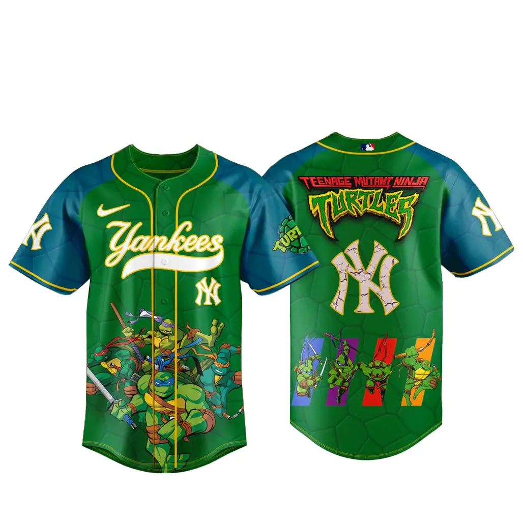 New York Yankees x Teenage Mutant Ninja Turtles 2026 Baseball Jersey - Tazila New York Yankees x Teenage Mutant Ninja Turtles 2026 Baseball Jersey - Tazila - Image 1