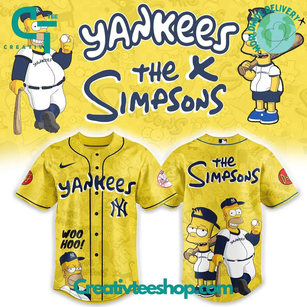 New York Yankees X The Simpsons Heritage Baseball Jersey
