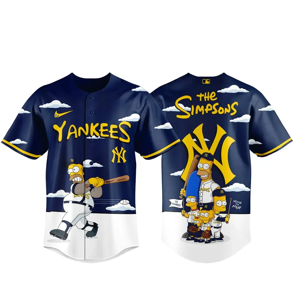 New York Yankees x The Simpsons Wonderbat 2026 Baseball Jersey - Tazila