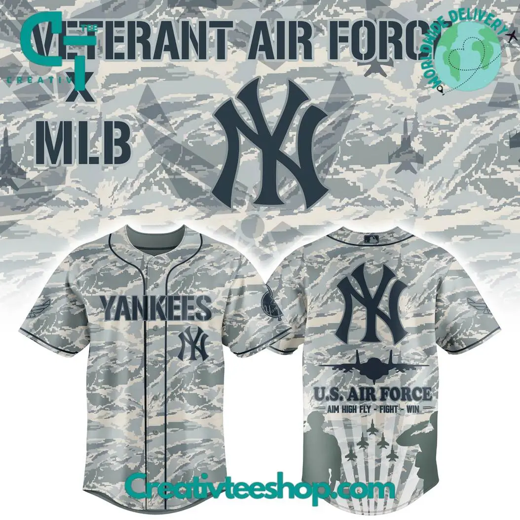 New York Yankees X Veteran Us Air Force Special Baseball Jersey