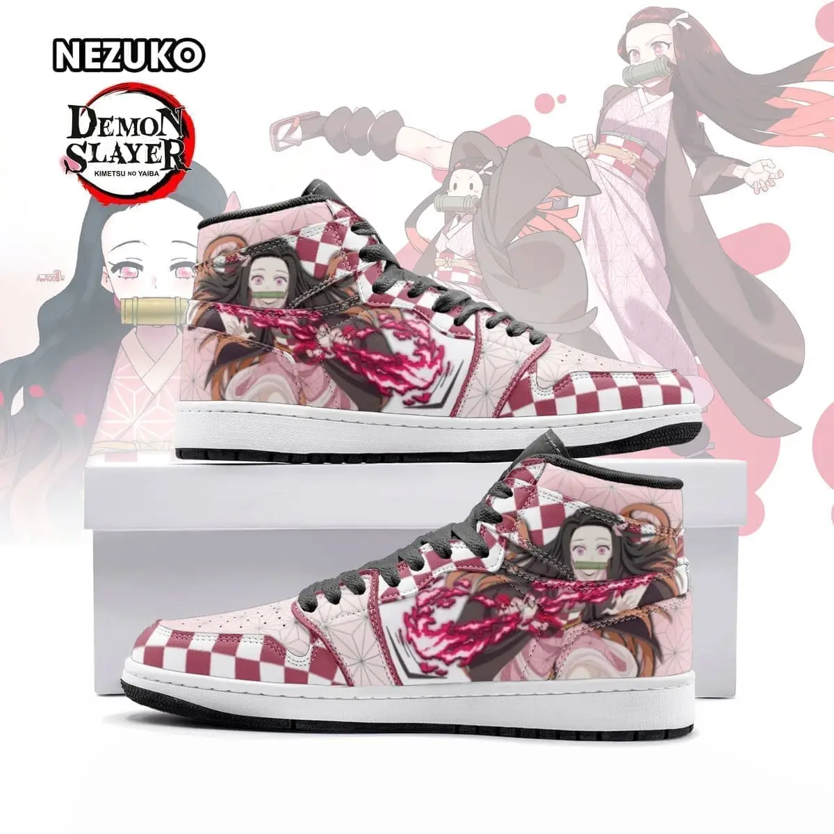 Nezuko Demon Slayer J1 High Top Shoes SMDMSL2