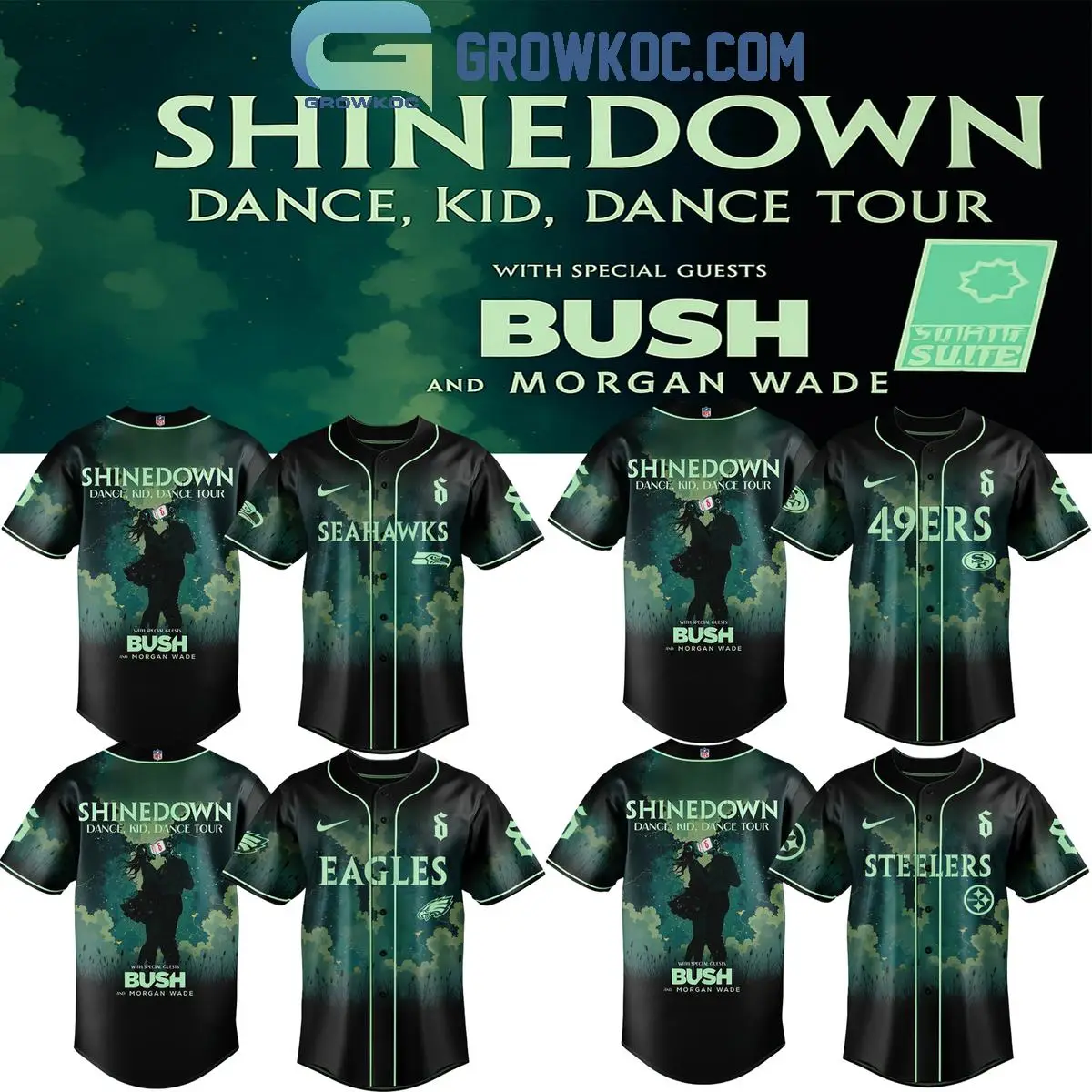 NFL All Teams x Shinedown Tour 2025 Jersey