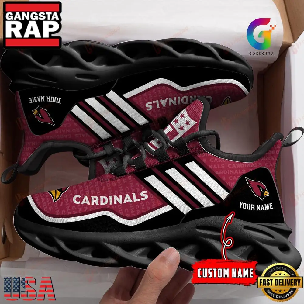 NFL Arizona Cardinals Logo Team New Design Max Soul Shoes Running Sneakers