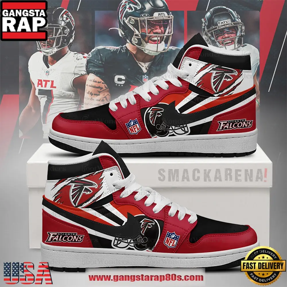 NFL Atlanta Falcons Trending Football Sneakers Nike Air Jordan 1 Shoes