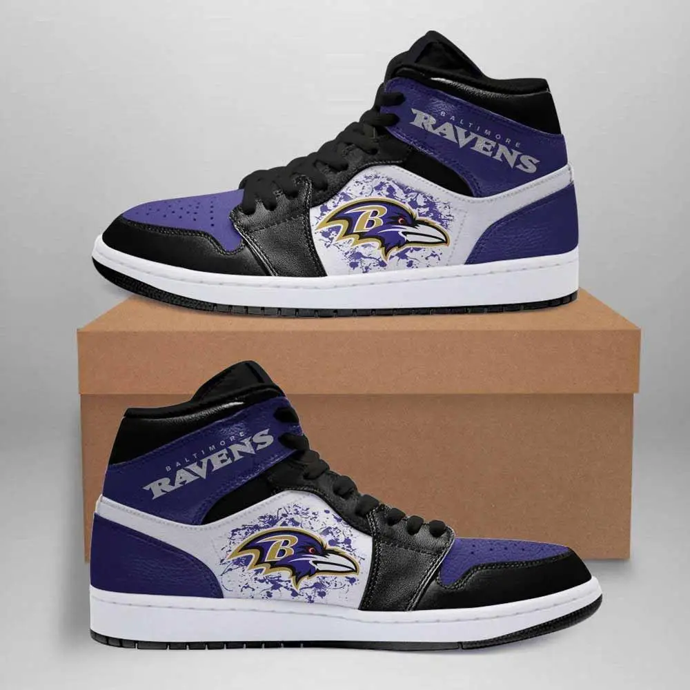 NFL Baltimore Ravens NFL JD1 Boot Sneakers Shoes NFL Baltimore Ravens NFL JD1 Boot Sneakers Shoes - Image 1