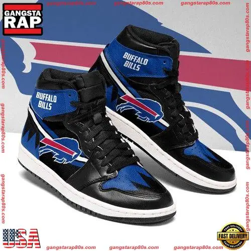 NFL Buffalo Bills Football Logo Team Air Jordan 1 Running Sneakers Shoes