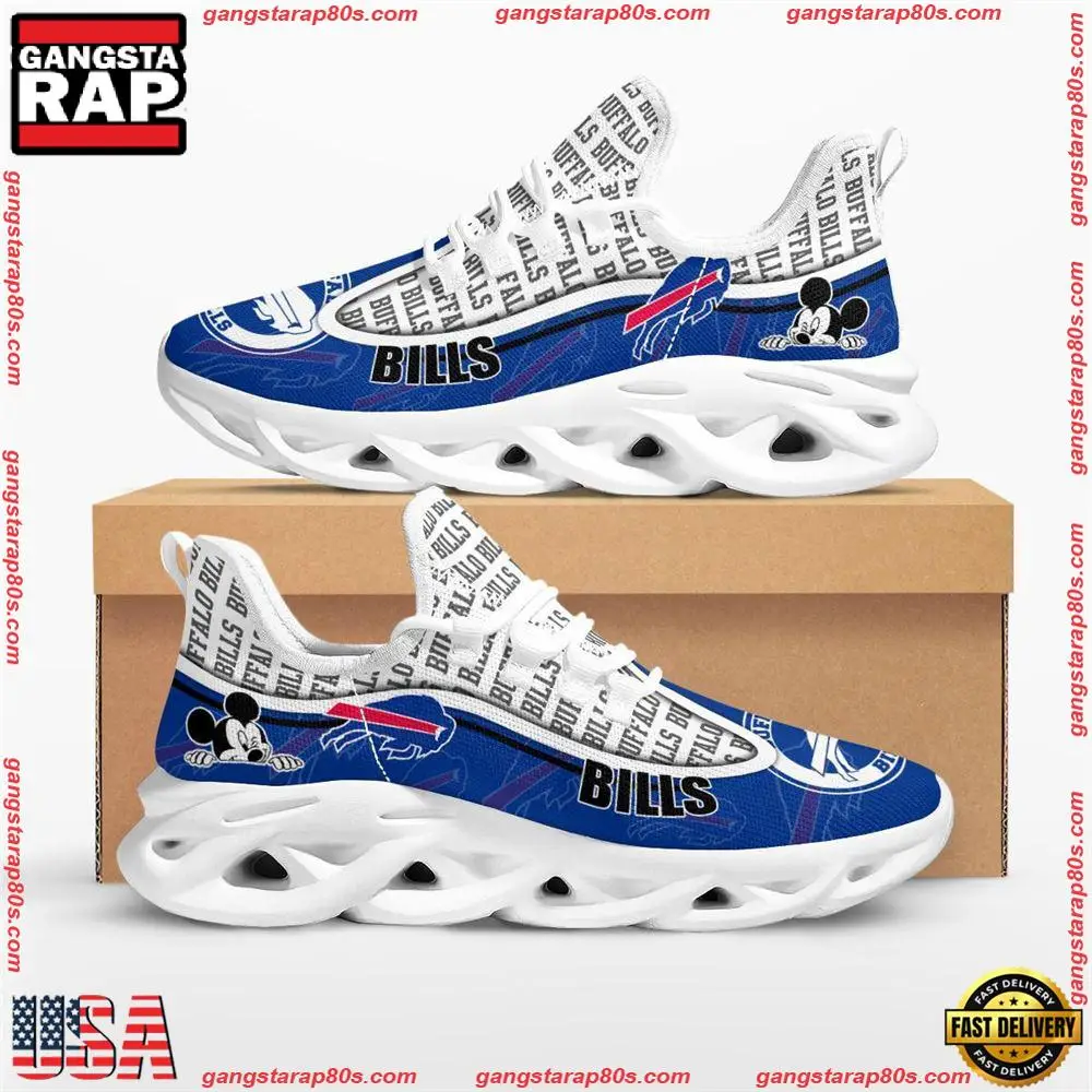 NFL Buffalo Bills Mickey Mouse Max Soul Shoes Running Sneakers