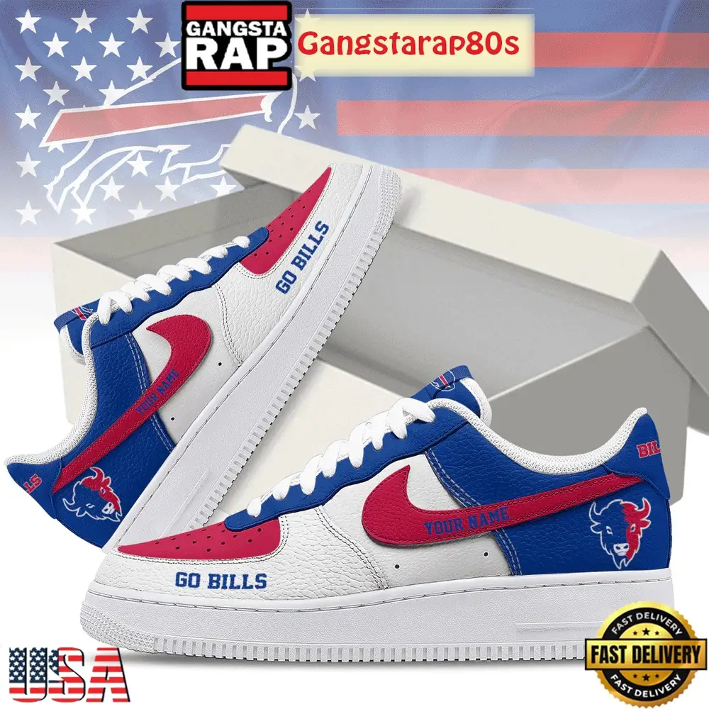 NFL Buffalo Bills New Season Custom Nike Air Force 1 Sneakers Shoes NFL Buffalo Bills New Season Custom Nike Air Force 1 Sneakers Shoes - Image 1